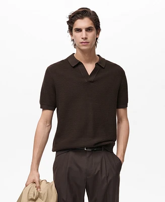 Mango Men's Slim-Fit Knit Polo Shirt