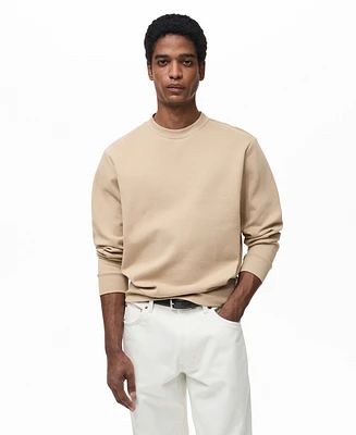 Mango Men's Regular-Fit Cotton Sweatshirt