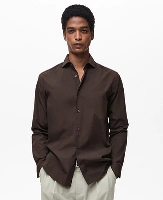 Mango Men's Regular-Fit Cotton Shirt