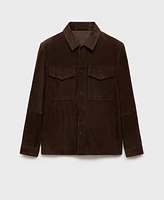 Mango Men's Pocketed Suede Jacket