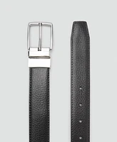 Mango Men's Reversible Pebble Leather Belt