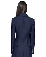 Karl Lagerfeld Paris Women's Double-Breasted Faux-Denim Jacket