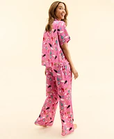 Macy's Flower Show Women's Printed Short-Sleeve Pajama Set, Exclusively at