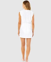 Anne Cole Women's Pleated Terry Robe Swim Cover-Up