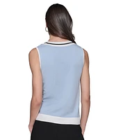 Karl Lagerfeld Paris Women's Colorblocked Sleeveless Top