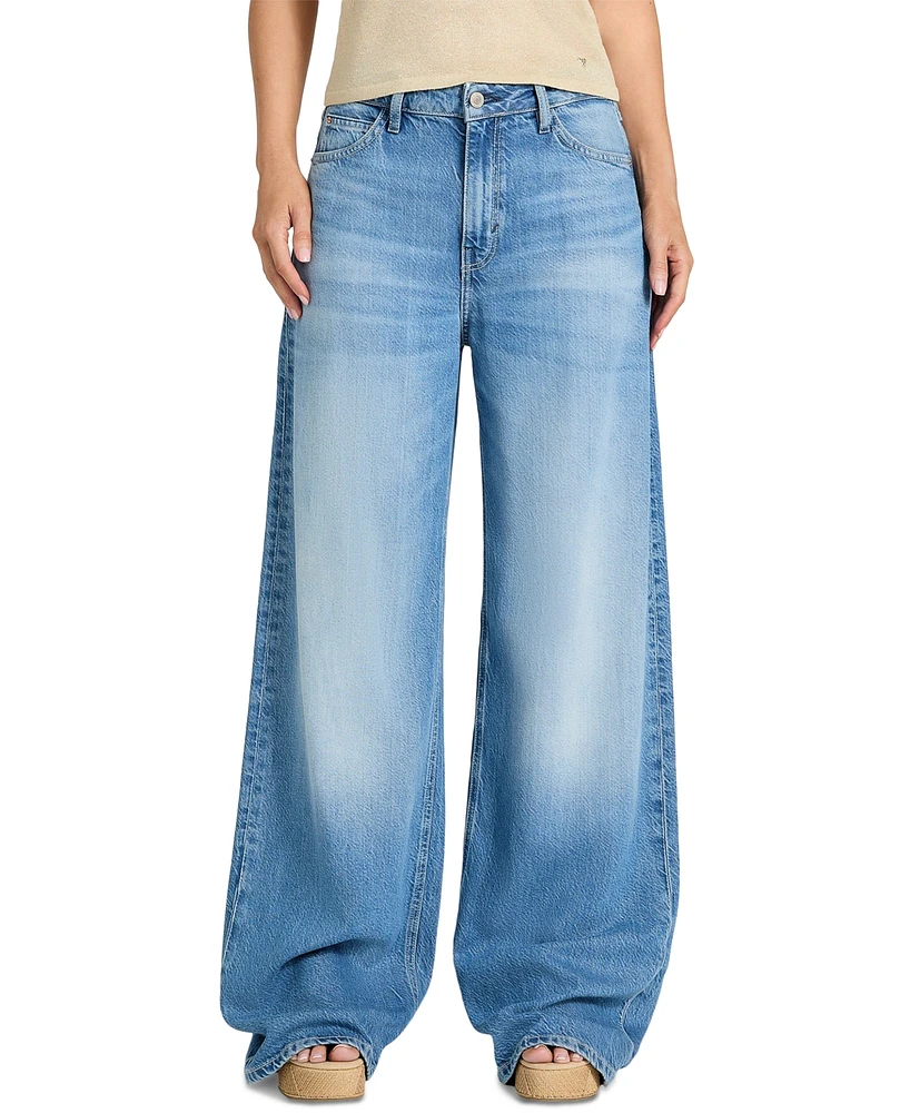 Guess Women's Bellflower High Rise Wide-Leg Jeans