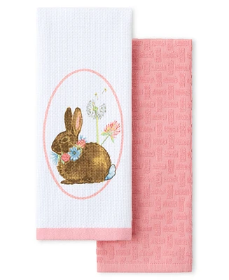 Fiesta Easter Bunny Cotton Kitchen Towel Set, 16" x 28"