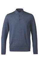 Charles Tyrwhitt Men's Merino Polo Long Sleeve Sweater
