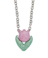 Betsey Johnson Faux Stone Spring Tulip Pendant Statement Necklace