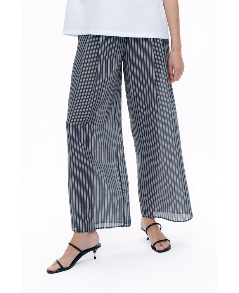 Nocturne Women's Striped Sheer Pants