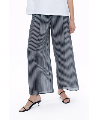 Nocturne Women's Striped Sheer Pants