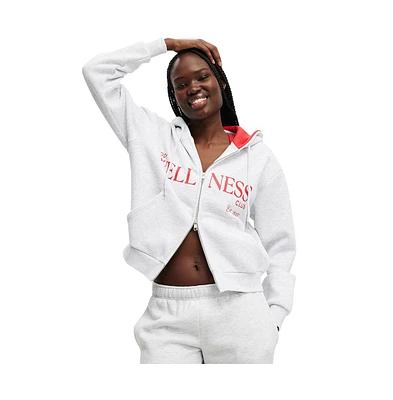 Cotton On Women's Active Plush Graphic Zip Through