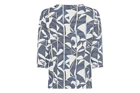 Olsen Women's Floral Rib Knit Jersey Top