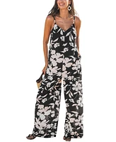 Cupshe Women's Floral Print Spaghetti Strap Wide-Leg Jumpsuit