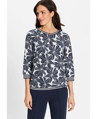 Olsen Women's Floral Print T-Shirt