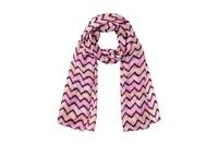 Olsen 100% Silk Chevron Print Scarf