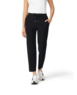 Cable & Gauge Women's Drawstring Elastic Waist Cropped Pant