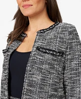 Cable & Gauge Women's Chain Detail Boucle Lady Jacket