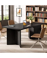 Tribesigns 63-Inch Executive Desk, Modern Office Computer Desk with Double Pedestal, Simple Workstations Writing Table Conference Table Business Furni