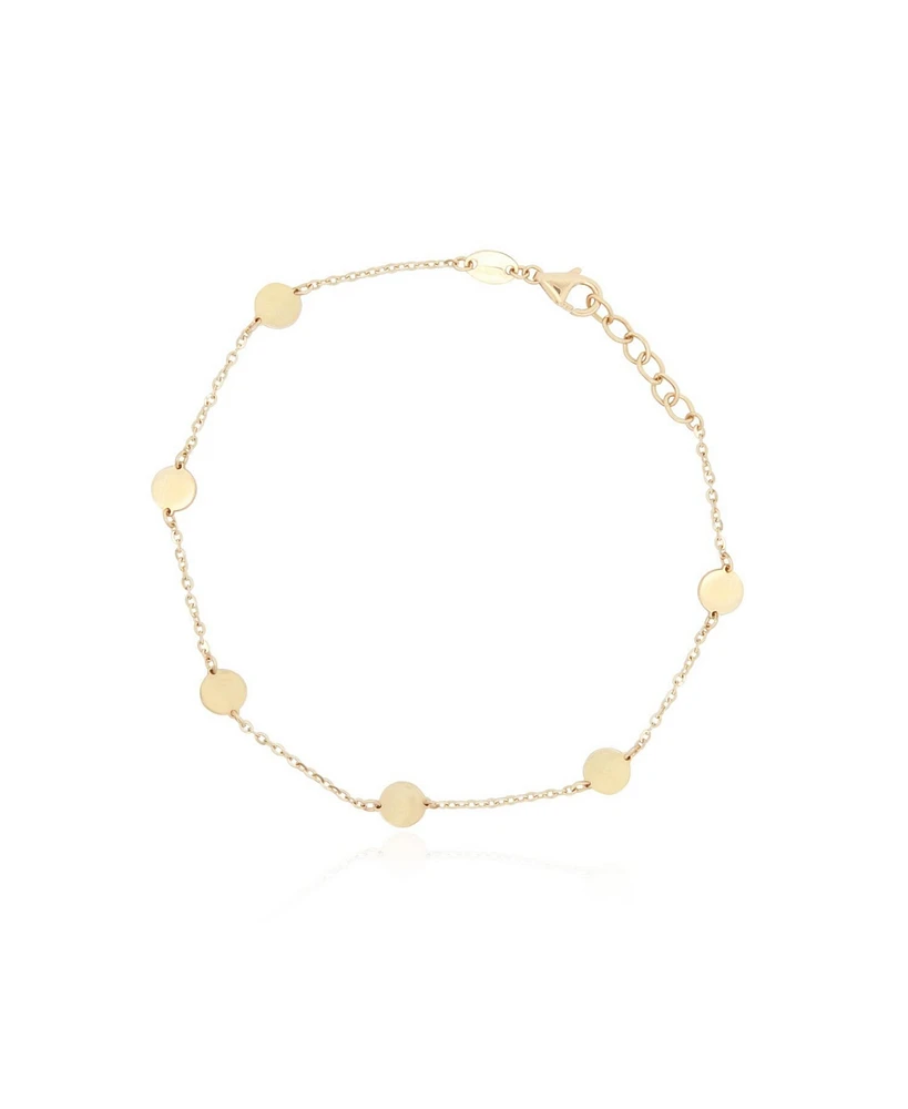 The Lovery Golden Disc Chain Bracelet 14K Gold