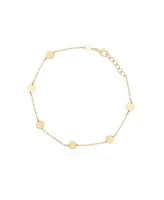 The Lovery Golden Disc Chain Bracelet 14K Gold