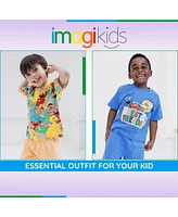 Sesame Street Toddler Boys Oscar the Grouch Elmo Bert and Ernie Graphic T-Shirt Shorts Outfit Set to