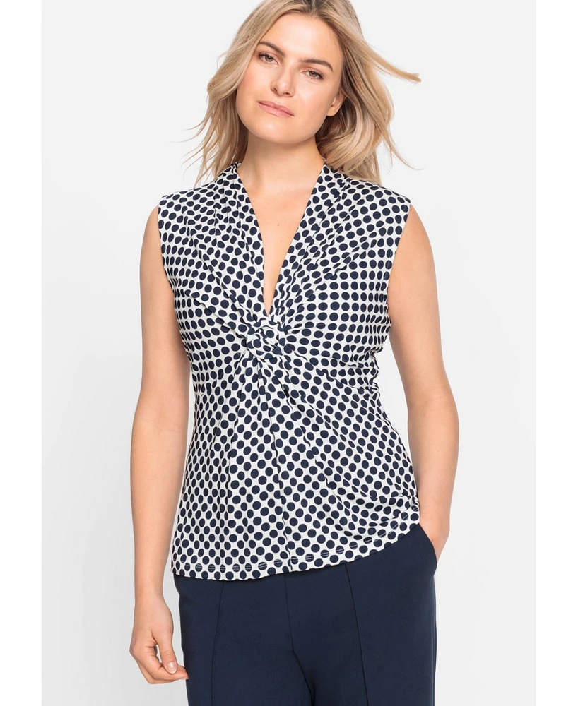 Olsen Women's Polka Dot Sleeveless Shell