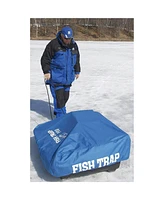 Clam 8073 Outdoor Portable Fish Trap Ice Fishing Travel Cover w/ Pockets for Shelter Models Yukon, Yukon Xl, Kodiak, and Denali, Cover Only, Blue