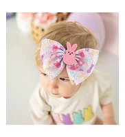 Sweet Wink Baby Girl's Coquette Easter Bunny Tulle Bow Baby Headband