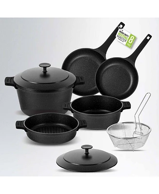 Piece Nesting Cookware Set with Silicone Handle Covers