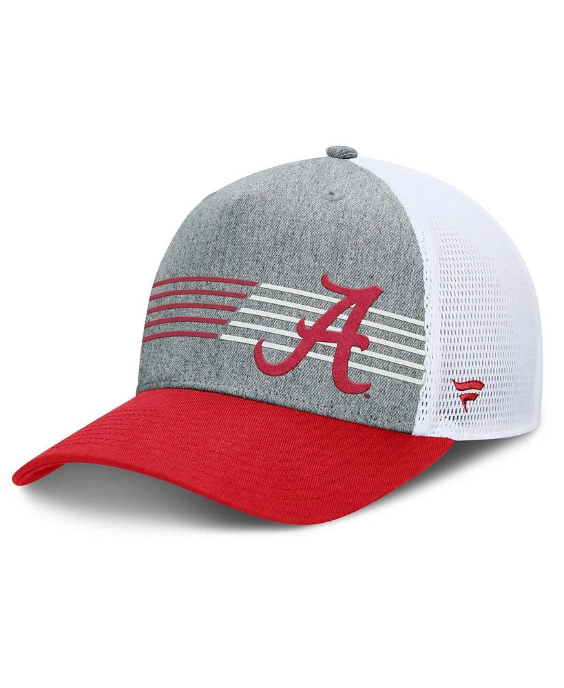 Fanatics Men's Heather Gray/Crimson Alabama Crimson Tide Profile Trucker Adjustable Hat