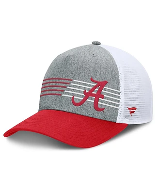 Fanatics Men's Heather Gray/Crimson Alabama Crimson Tide Profile Trucker Adjustable Hat