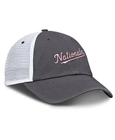 Nike Men's Gray Washington Nationals Wordmark Club Adjustable Trucker Hat