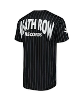Lids Men's Black Death Row Records Pin Stripe Baseball Jersey