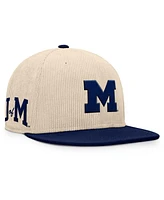 Fanatics Men's Tan Michigan Wolverines Catcher Snapback Hat