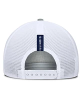 Fanatics Men's Heather Gray/Navy Illinois Fighting Illini Profile Trucker Adjustable Hat