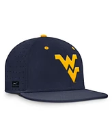 Nike Men's Navy West Virginia Mountaineers On-Field Dugout True Performance Fitted Hat