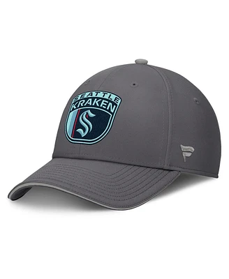 Fanatics Men's Gray Seattle Kraken Home Ice Flex Hat