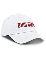 Nike Men's White Ohio State Buckeyes Core Club Mascot Wordmark Adjustable Hat