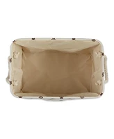 Bone Dry Collapsible Pet Storage Bin with Rope Handles Paw/Bone Print