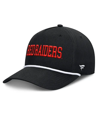 Fanatics Men's Black Texas Tech Red Raiders Foul Ball Rope Adjustable Hat