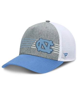 Fanatics Men's Heather Gray/Carolina Blue North Carolina Tar Heels Profile Trucker Adjustable Hat