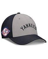 Nike Men's Navy/Gray New York Yankees Rise Swoosh Performance Flex Hat
