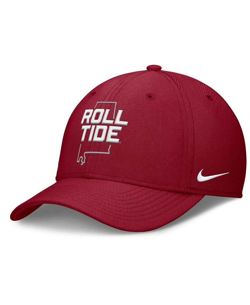 Nike Men's Crimson Alabama Tide Local Swoosh Flex Hat