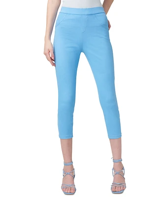 Hue Women's Mid-Rise Pull-On Denim Capri Leggings