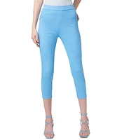 Hue Women's Mid-Rise Pull-On Denim Capri Leggings