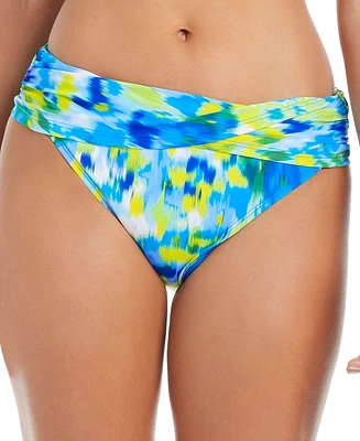 Bleu by Rod Beattie Women's Life's A Beach Printed Sarong Hipster Bikini Bottoms