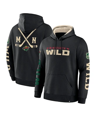 Fanatics Men's Black Minnesota Wild Big City Legacy Fleece Pullover Hoodie