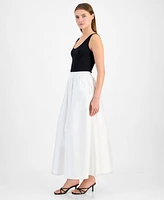 Boss Orange Women's Cotton Pull-On Maxi Skirt