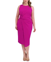 Siena Plus Side-Knot Midi Dress